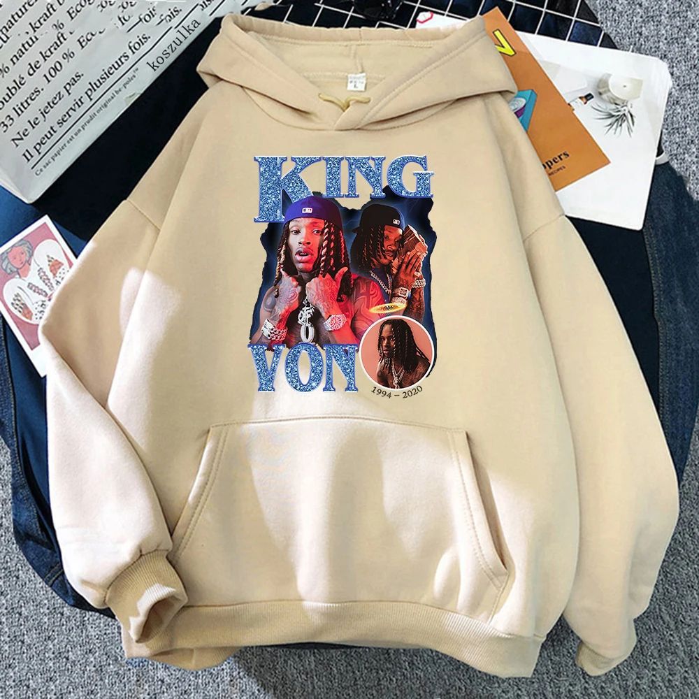 Men's and Women's Cotton Sweatshirt Rapper K-King Von Hoodie