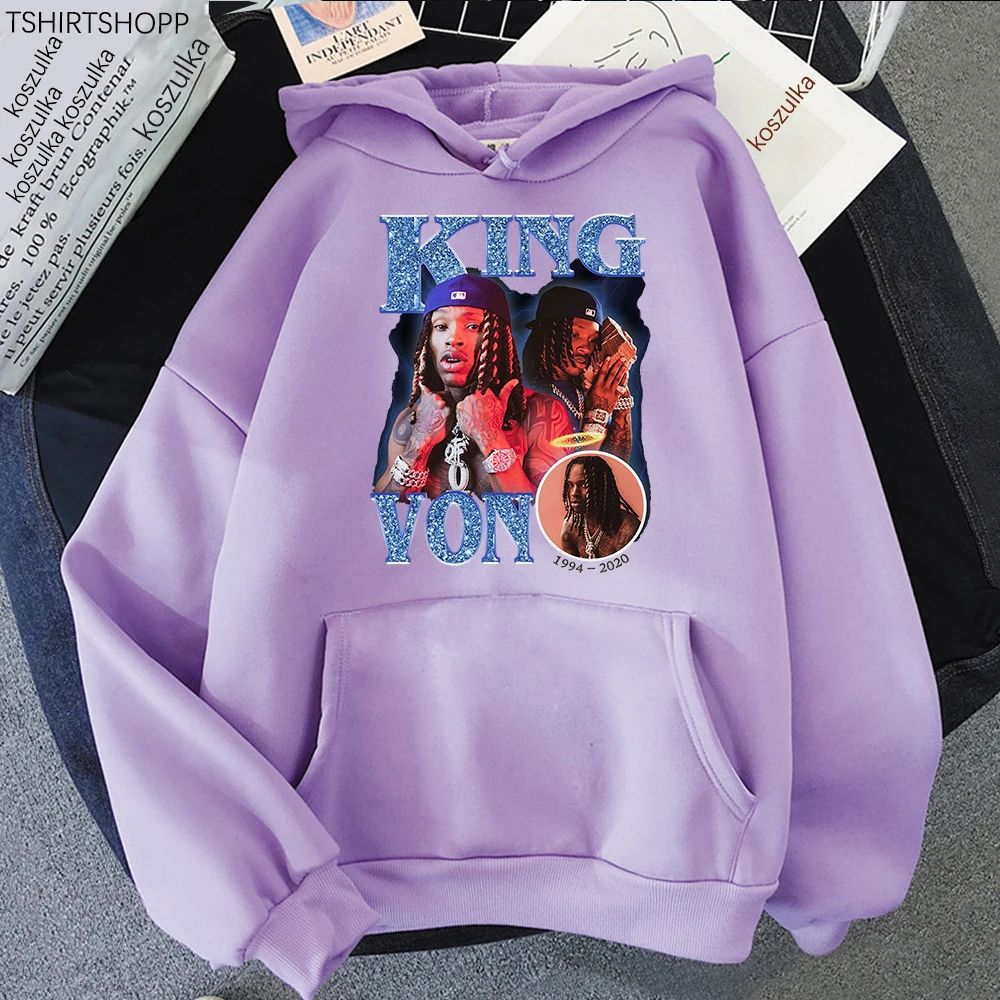 Men's and Women's Cotton Sweatshirt Rapper K-King Von Hoodie