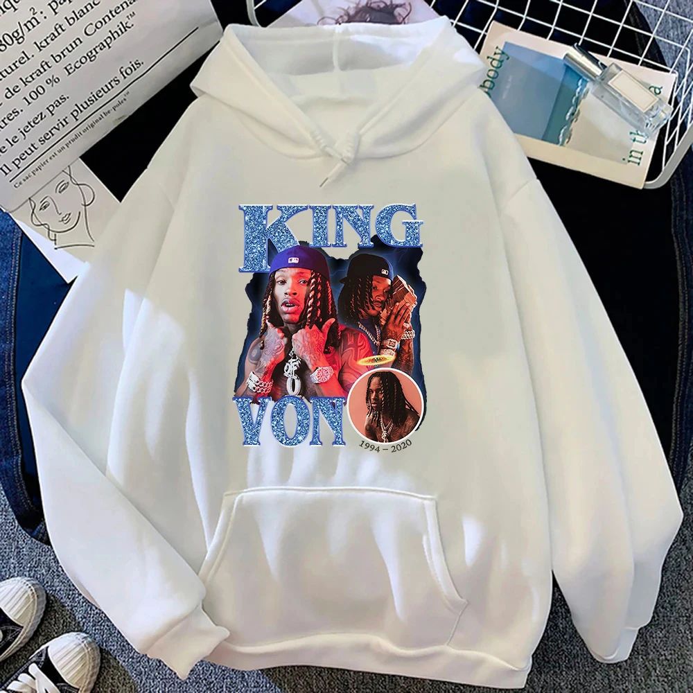Men's and Women's Cotton Sweatshirt Rapper K-King Von Hoodie